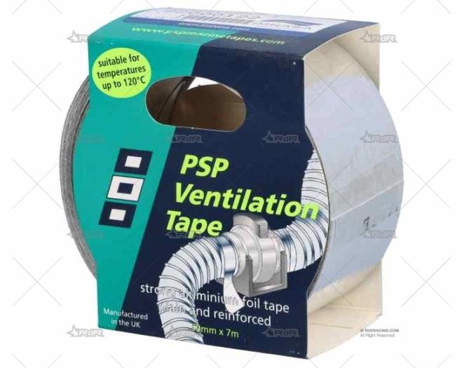 CINTA HEAVY DUTY P/TUBO VENT.ALU 50mmx7m PSP TAPES