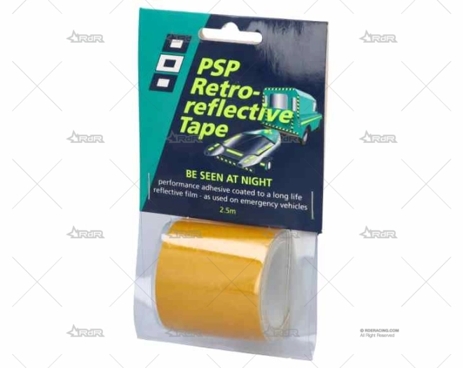CINTA RETRO REFLECTANT AMARILLA 50mm/2,5 PSP TAPES