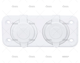 CLAVIJA COMBO MECHERO USB 12V BLANCO MARINCO