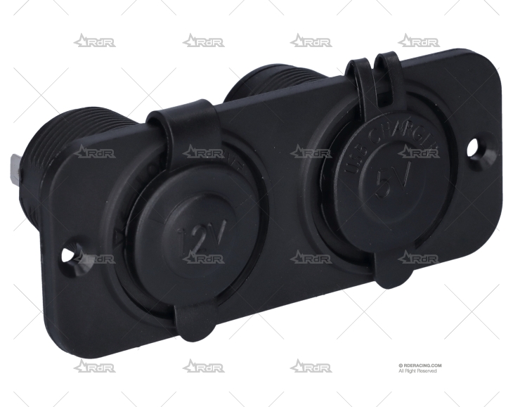 DOBLE MECHERO USB MARINE 12V BRAND R
