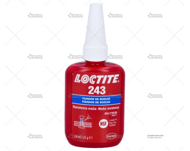 FIJADOR TORNILLOS 243 24ml AZUL LOCTITE