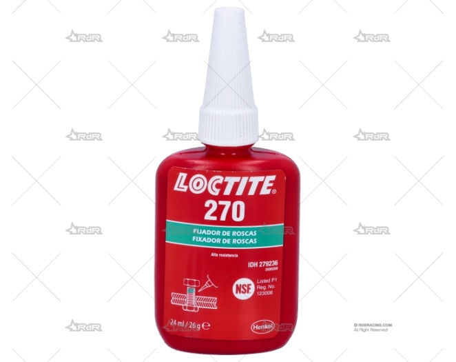 FIJADOR TORNILLOS 270 24ml VERDE ALTA R. LOCTITE