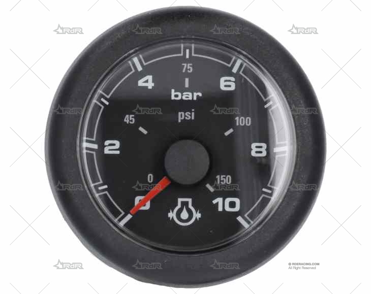MANOMETRO OL 12/24V 10 BAR 52mm NEGRO VDO