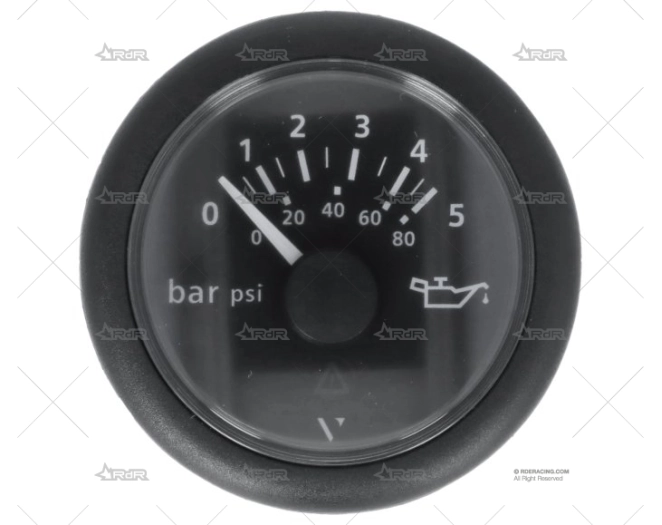 MANOMETRO VLN 12/24V  5 BAR 53mm VDO