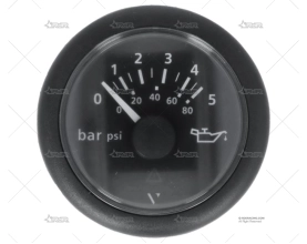 MANOMETRO VLN 12/24V  5 BAR 53mm VDO