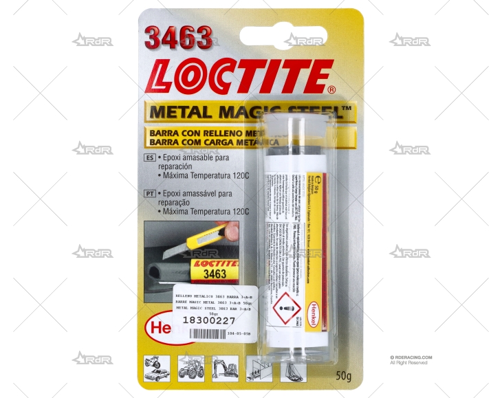 MASILLA EPOXY 3463 BARRA 3+A+B 50gr LOCTITE