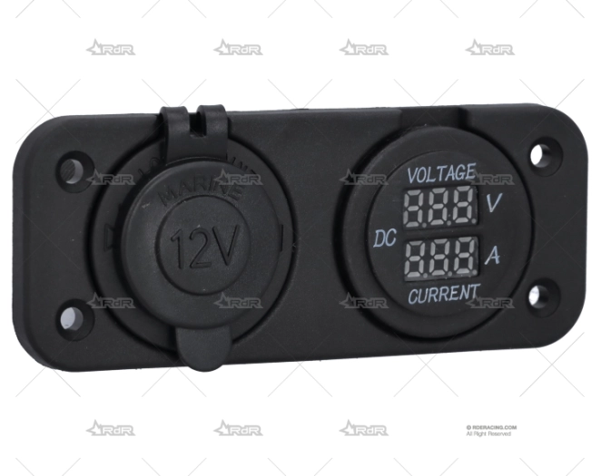 TOMA MECHERO+VOLT. + AMP. EMPOTRABLE BRAND R