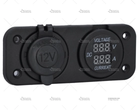 TOMA MECHERO+VOLT. + AMP. EMPOTRABLE BRAND R