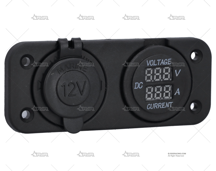 TOMA MECHERO+VOLT. + AMP. EMPOTRABLE BRAND R