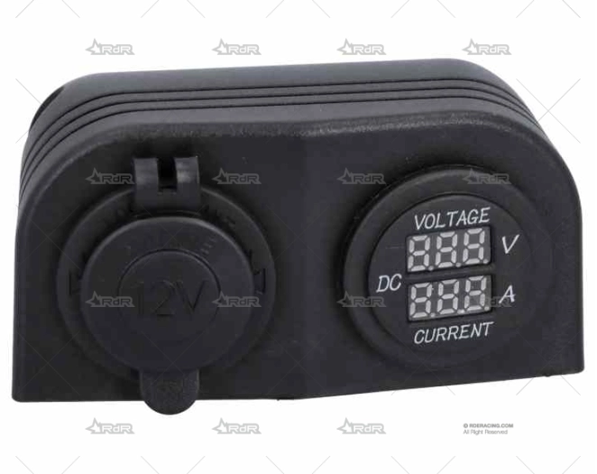 TOMA MECHERO+VOLT. + AMP. SUPERFICIE BRAND R