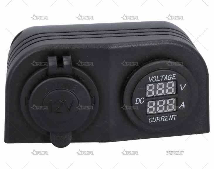 TOMA MECHERO+VOLT. + AMP. SUPERFICIE BRAND R