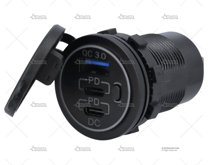 TOMA USB CARGA RAPIDA TIPO A/C 3 C/LED BRAND R