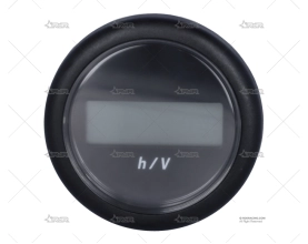 VOLTIMETRO 8-24V CTA. HORAS 52mm NEGRO R VERATRON