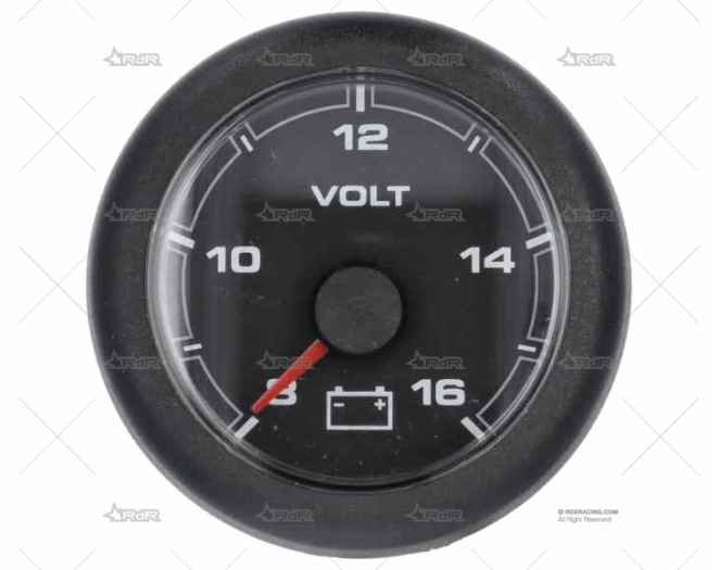VOLTIMETRO OL  12/24V 8-16V 52mm NEGRO VERATRON