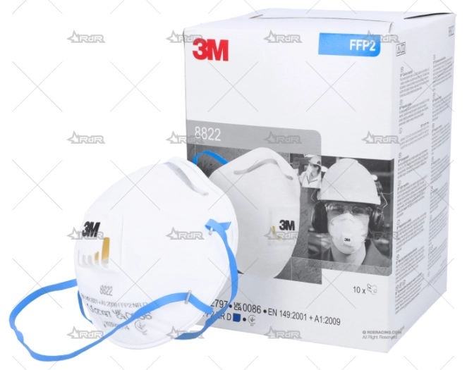 MASCARILLA VALVULA FFP2S          10U 3M