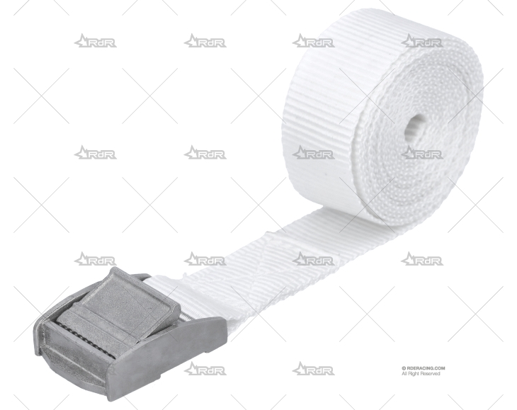 CINCHA 25mm 2,5MT BLANCA  COCODRILO 1U