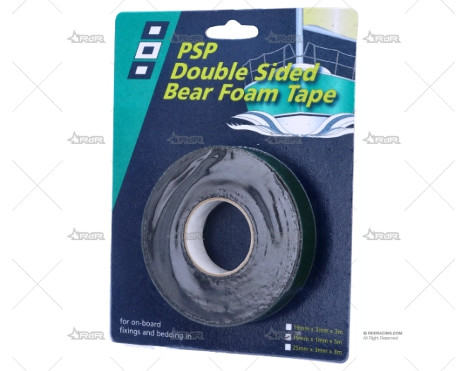 CINTA DOBLE CARA ESPUMA 19mmx1mmx5mt PSP TAPES