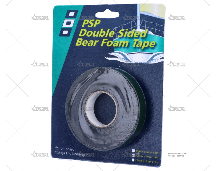 CINTA DOBLE CARA ESPUMA 19mmx1mmx5mt PSP TAPES