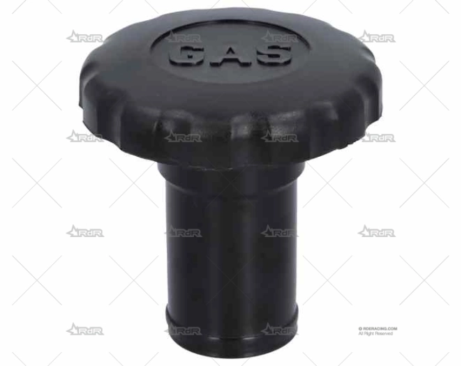 TAPON GAS 38mm PVC NEGRO PERKO