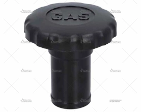 TAPON GAS 38mm PVC NEGRO PERKO