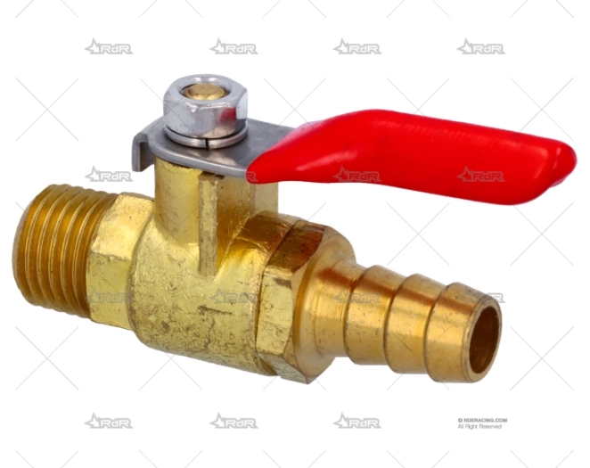 VALVULA DE CIERRE 1/4 NPT X 3/8 BARB