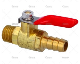 VALVULA DE CIERRE 1/4 NPT X 3/8 BARB