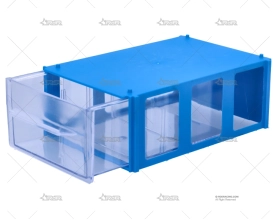 CAJA PORTAOBJETOS AZUL 1C.14.5X9.5X5.5C