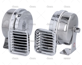 JUEGO BOCINAS 12V CROMADAS