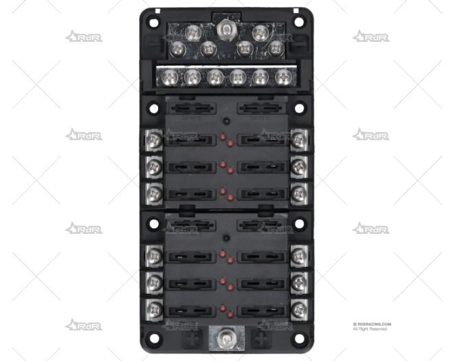 CAJA PORTA FUSIBLES 12P + BUSBAR BRAND R