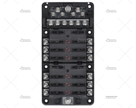 CAJA PORTA FUSIBLES 12P + BUSBAR BRAND R