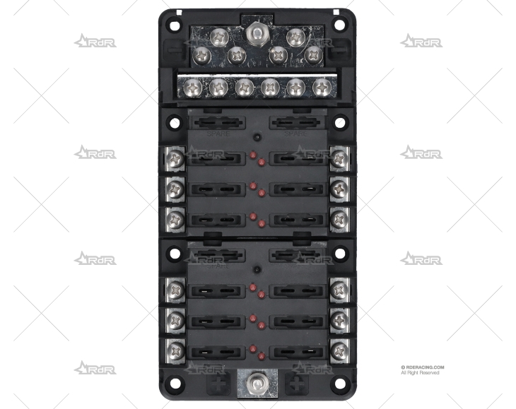CAJA PORTA FUSIBLES 12P + BUSBAR BRAND R