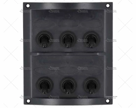 PANEL ELECTRICO 6 BOTONES 4-1/4" NEGRO