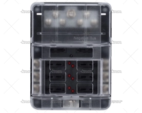 CAJA PORTA FUSIBLES 6P + BUSBAR BRAND R