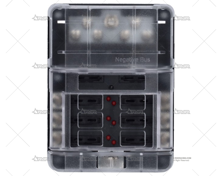 CAJA PORTA FUSIBLES 6P + BUSBAR BRAND R