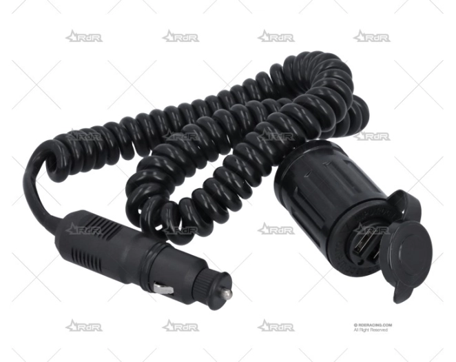 TOMA USB 12V 2 ENT. ALARGO MECHERO 1.8MT