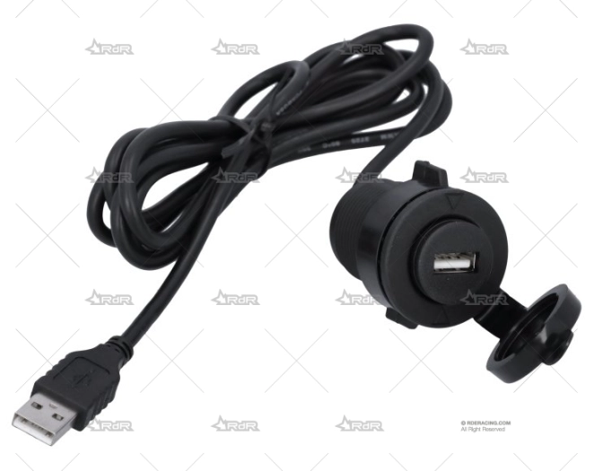 TOMA USB 12-24V 1 ENT. ALARGO USB 1.5M