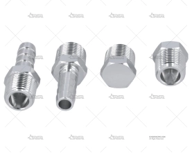 CONECTOR KIT ALUMINIO 2UD 3/8"NPT + 2TAP