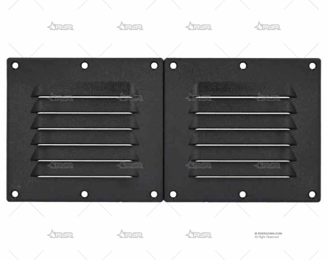 REJILLA PLASTICO NEGRA 118X256 mm