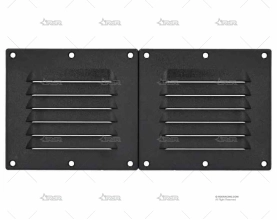 REJILLA PLASTICO NEGRA 118X256 mm