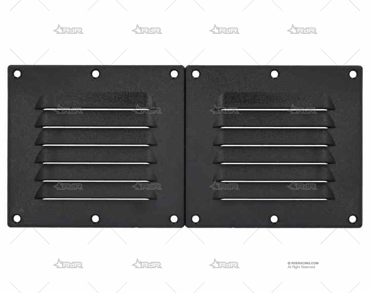 REJILLA PLASTICO NEGRA 118X256 mm