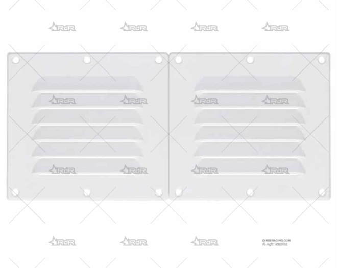 REJILLA PLASTICO BLANCA 118X256 mm