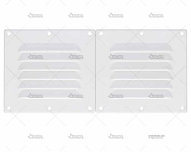 REJILLA PLASTICO BLANCA 118X256 mm