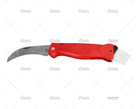 CUCHILLO SETAS PLEG ROJO 18-H7.5cm