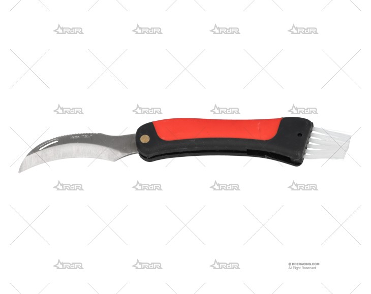 CUCHILLO SETAS PLEG ROJO 18-H11cm