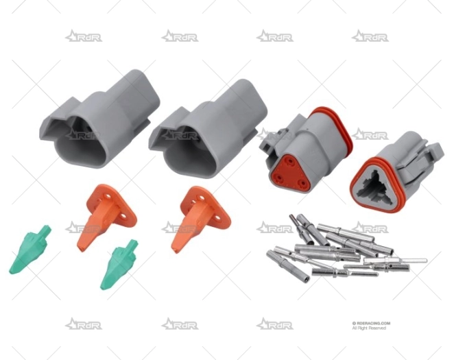 CONECTOR MACHO & HEMBRA DT 3 PINS IP67 (