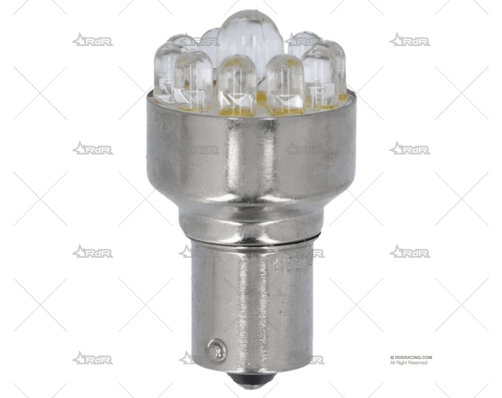 BOMBILLA BA15S 12V  0.7W LED ROJO