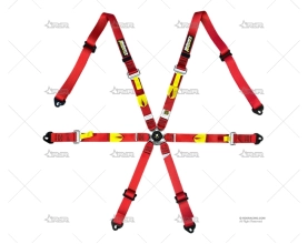 ARNES 6 PUNTOS MUDRIVER PRO ALU. ROJO MUDRIVER