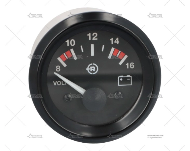 VOLTIMETRO  8-16V N/B BRR BRAND R