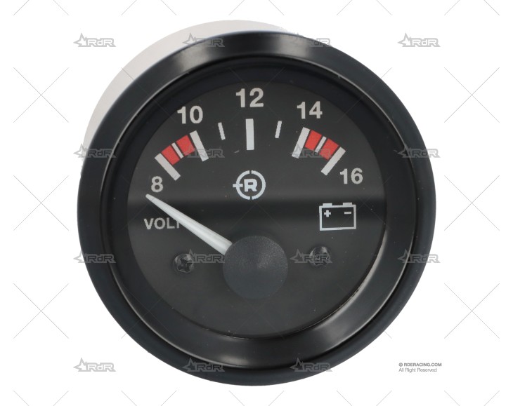 VOLTIMETRO  8-16V N/B BRR BRAND R