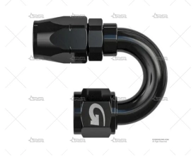 RACORD HEMBRA 180º ALU. DASH 6 NEGRO BRAND R